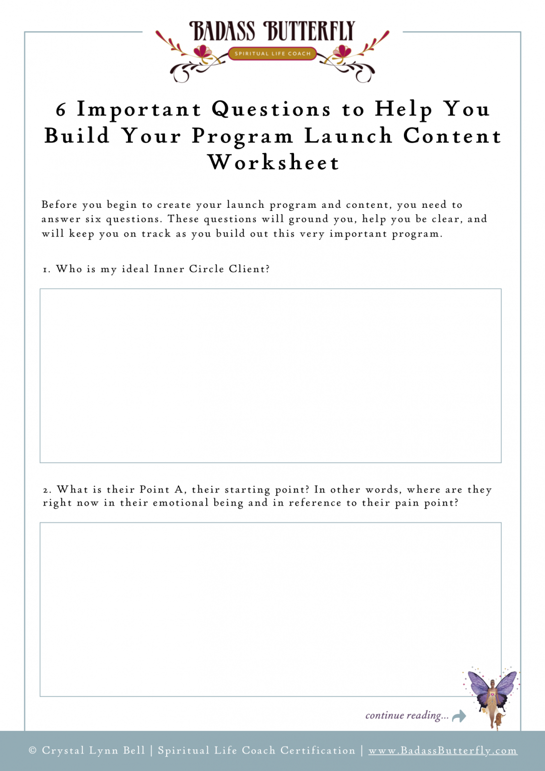 6 Important Questions to Help You Build Your Program Launch Content Worksheet